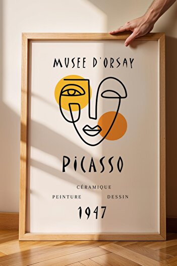 Saturn Pablo Picasso 1947 Exhibition Poster Framed Painting - Orsay Museum - Eclectic Style Wall Decor