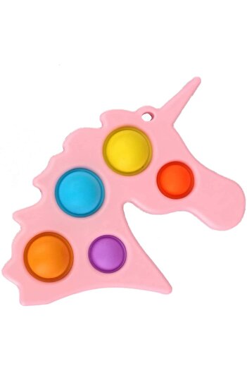 Teo Antistress Toy - Fidget Toy, Simple Dimple, Unicorn, Pink