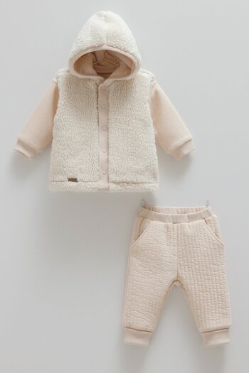 Caramell Animals Worl Hirkali Triple Set (03-24 Months) - Beige