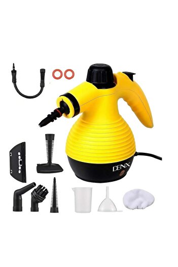 Denx DNX Portable Steam Cleaner, 14 in 1, Yellow, New Version DX2911