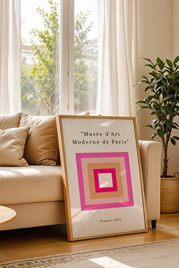 Saturn Musee D'Art Moderne De Paris 1955 Sergi Poster Framed Painting - Eclectic Style Wall Decor