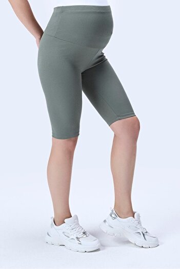İmaj 364 High Waist Maternity Leggings with Green Color Recovery and Extra Stretchy Effect