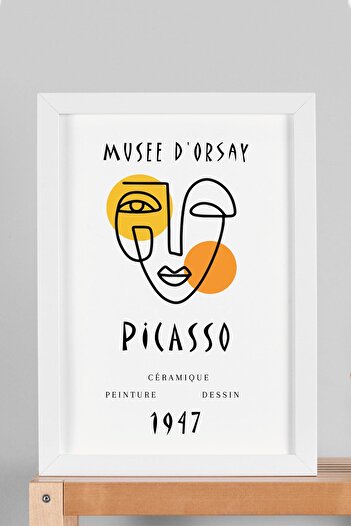 Saturn Pablo Picasso 1947 Exhibition Poster Framed Painting - Orsay Museum - Eclectic Style Wall Decor