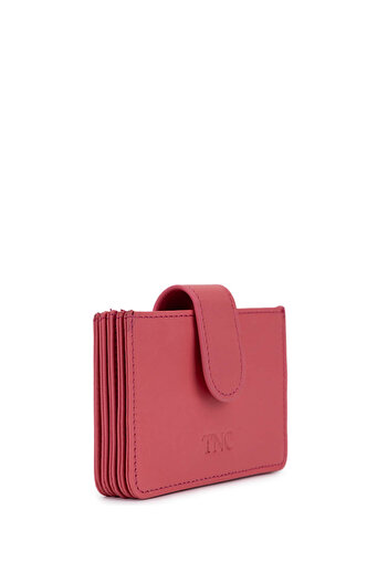 Tamer Tanca Unisex Genuine Leather Pink Card Holder
