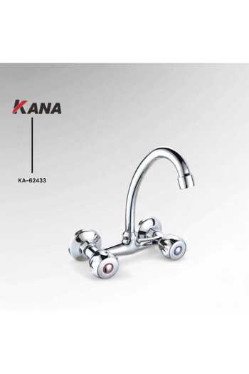 Kanan Chrome Wall-Mounted Sink Kitchen Mixer