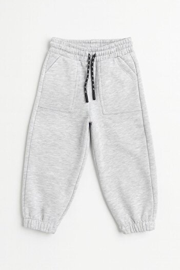Magu Unisex Children's Cotton Black Gray Navy Blue 3-Piece Sweatpants Jogger Set