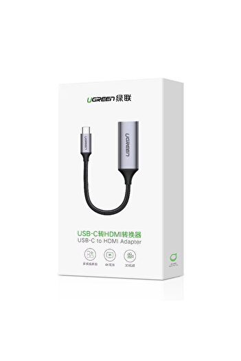 Ugreen CM297 video cable adapter, USB-C to HDMI female 4K 60HZ, Thunderbolt 3