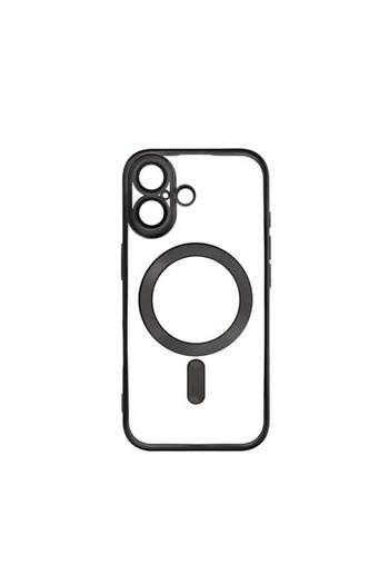 OEM iPhone 17 Transparent Case with Black Edges, Magnetic, Soft TPU, MagSafe