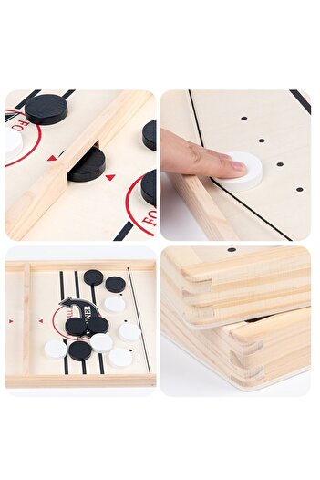 Flippy Interactive Fooseball Game, Flippy, Ice Hockey Type, Wooden, 10 Game Pieces, +4 Years, 54 x 29 cm, M
