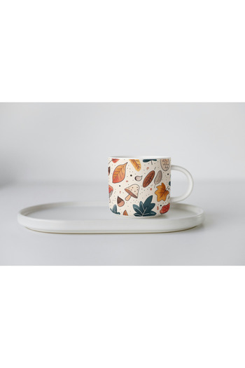 EYBaskı Tasarım Autumn Themed Porcelain Print Mug 150 ml