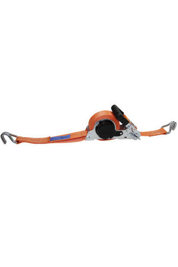 BERNER Ratchet strap 1002323, with automatic fastening, 1000 daN, 25 mm x 5 m, orange