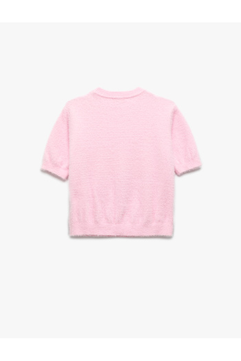 Koton Pearl Bead Detail Short Sleeve Crew Neck Knitwear Sweater
