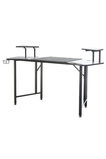 SPEARPC STE160C COMPUTER GAMING TABLE 1.6M DESK WITH MOUSE PAD & RGB STRIP LIGHT