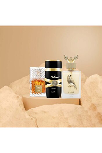 lattafa Shaheen Gold 100ml + Lion 100ml + Khamra 100ml