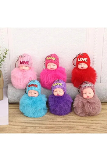 adayus Love yazılı Peluş bebek Anahtarlık - Peluş Oyuncak Anahtarlık