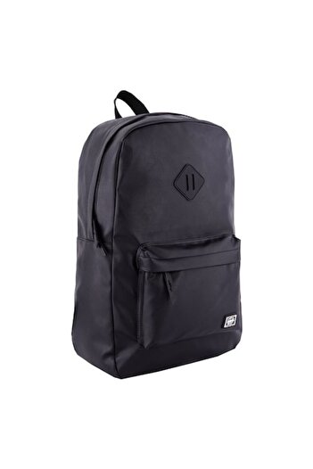 EXCLUSIV Black Backpack Made of Artificial Leather for Men