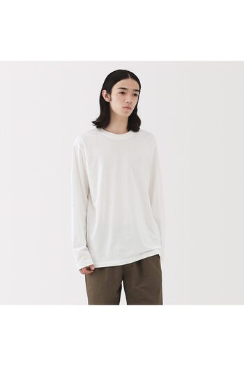Muji Washed Jersey Crew Neck Long Sleeve T-Shirt