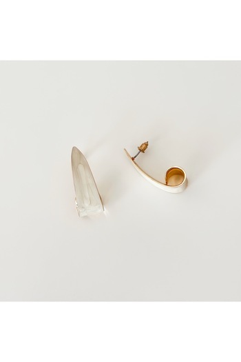 Vesce Atelier Snail Steel Earrings Ecru