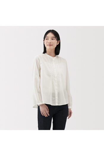 Muji Cotton Voile Long Sleeve Blouse
