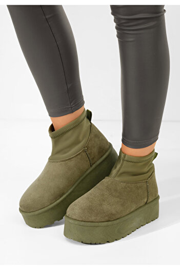 B T Shoes Μπότες τύπου ug με πλατφόρμα Aydena πρασινο
