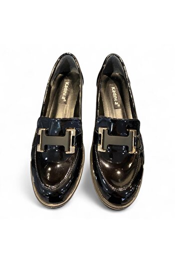 Aldina Nucci Black Loafer Women's Shoes # 1063