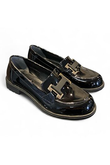 Aldina Nucci Black Loafer Women's Shoes # 1063