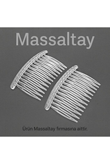 Massaltay 2 Pieces Transparent Hair Comb Pins – Bridal Hair Accessory, Veil Making Material and Hobby Product
