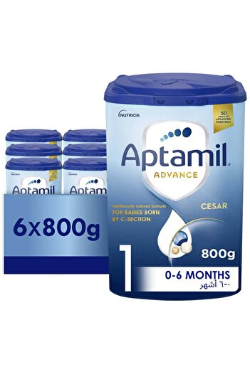 Aptamil Advance Cesar 1 Infant Formula Milk From 0-6 Months, For C-Section Born Babies, Easy To Use