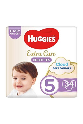 Huggies Extra Care Baby Pants Diapers, Size 5, 12-17 Kg, 34 Count