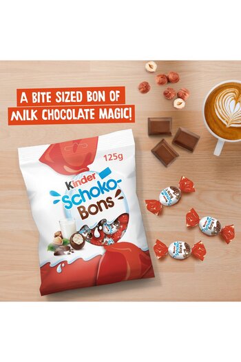 Kinder Schokobons Milky Bitesize Individually Wrapped Chocolates 125 g Treats for Kids and Adults