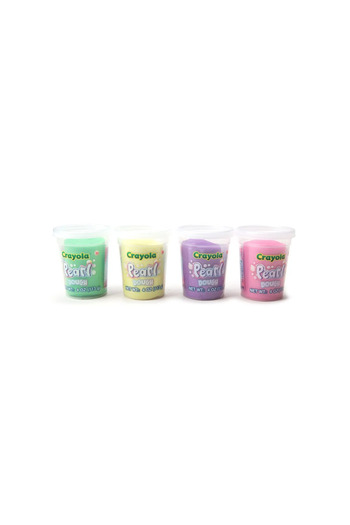 Crayola pearl set of 4 jars with pearlescent playdough, children aged 2 to 10 years
