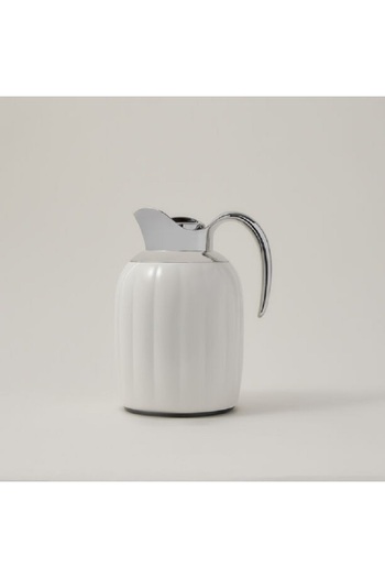 Dallaty Pumpk steel vacuum flask grey & chrome 1L