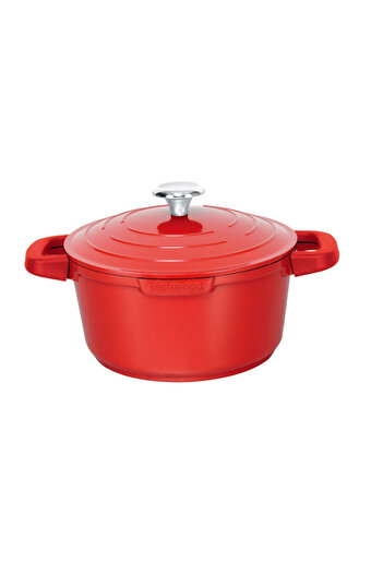 Techwood TP-245FT Pot, 3.5 l, 24 cm, PFOA-free, Greblon coating, Induction, Red