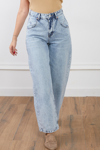 DPARİS High Waist Loose Leg Denim Jeans