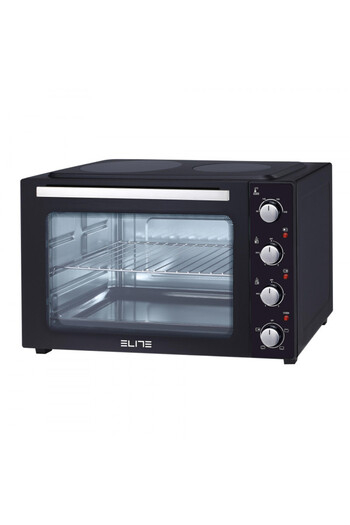 Elite Cooker with ceramic hob EMO-2511, 4300W, 48 l, 2 hotplates, 4 heaters, 90-230C, Timer, Black