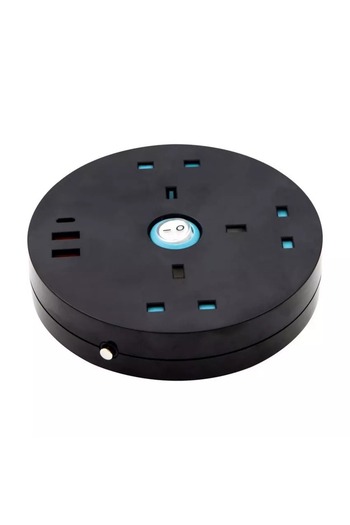 Home Best Power Extension, 3 UK Sockets, 2 USB-A, 1 USB-C Ports, 2M, Black