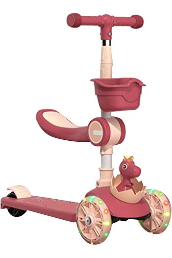 Türkiye Foldable 3 in 1 Scooter for Kids, 3 Wheel Kick Scooter