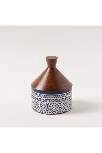Dallaty Bahja wood & porcelain nut bowl