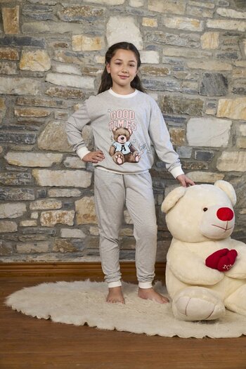 Cossy By Aqua Line Pattern Printed Children's Pajama Set Cossybyaqua 26452-4 Age