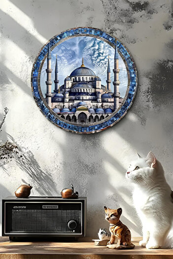 kutuTR Camii motifli UV Baskı 3D GÖRÜNÜMLÜ MDF Duvar Süsü – 33x33 cm & 20x20 cm DT220