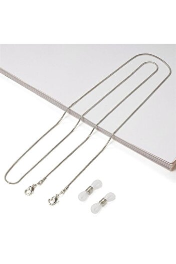 KESNUP Unisex metal alloy glasses chain Silver