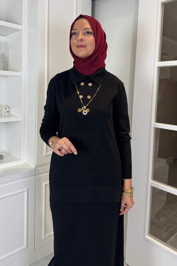 Rabia Şamlı Sare Knitwear Set Black