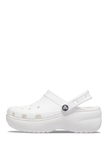 Crocs White Platform Women's Slippers