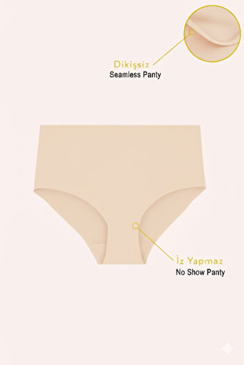 Ladytime 2-Piece Women's High Waist Laser Cut Bato Panties – Non-Marking, Seamless, Comfortable Underwear - 308
