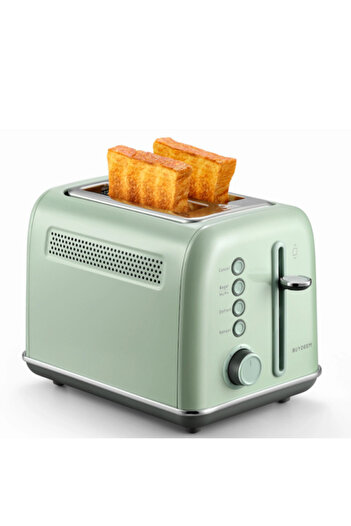 BUYDEEM Prăjitor de pâine DT620E, 900W, 2 sloturi, 7 programe și niveluri, Indicatori, Tavă pentru firimituri, Verde