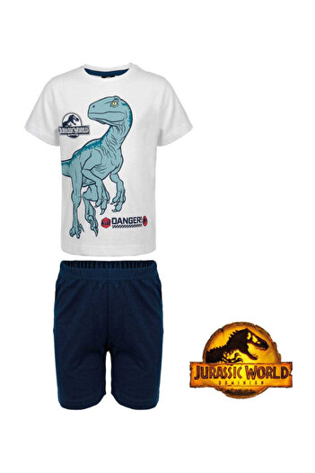 JURASSIC WORLD Children's pajamas with short sleeves, multicolor, 100% cotton, Danger,