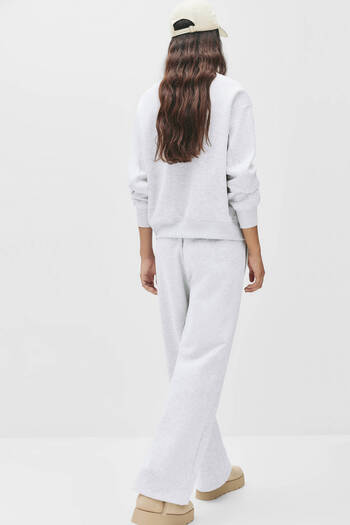 Pull & Bear Grey varsity tracksuit bottoms