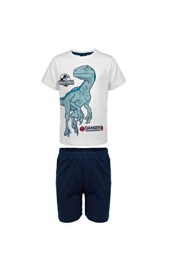JURASSIC WORLD Children's pajamas with short sleeves, multicolor, 100% cotton, Danger,