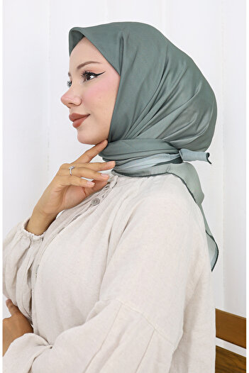sefamerve Plain soft scarf 202504-06 mold green