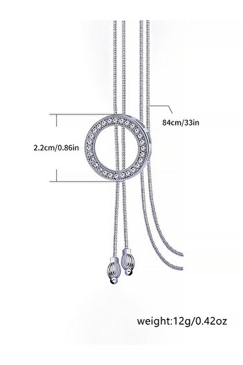 Take Two By Styli Embellished Circle Drop Necklace